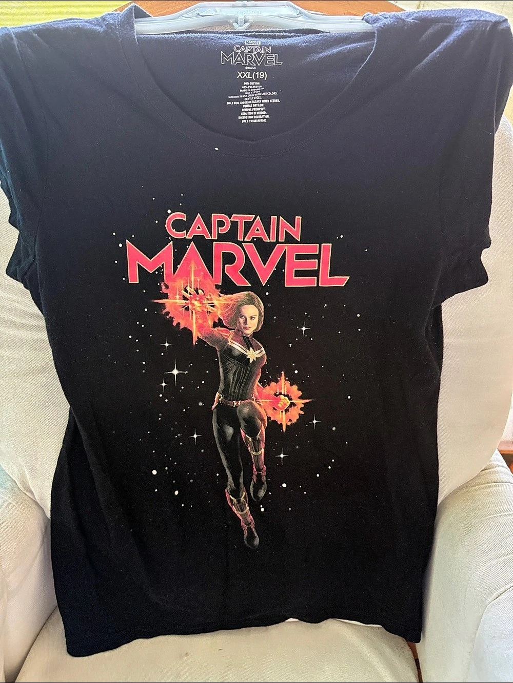 Marvel Captain Marvel Graphic Short Sleeve Tee Black XL (19)